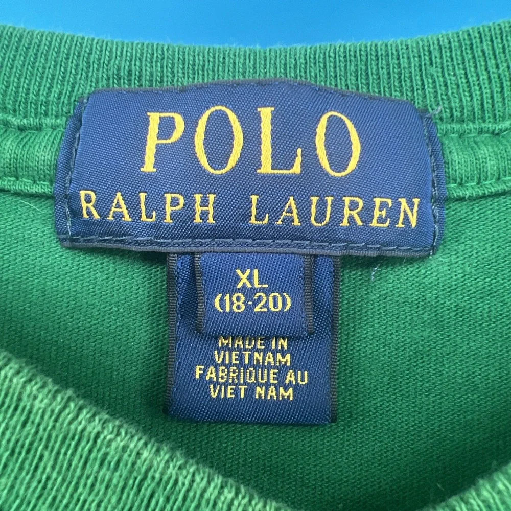 Vintage Ralph Lauren Polo Distressed‎ T Shirt Green Small